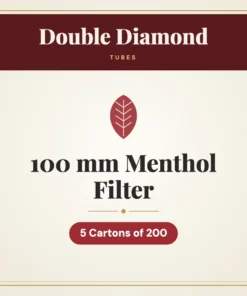 Double Diamond 100 mm Menthol Filter Tubes – 5 Cartons of 200