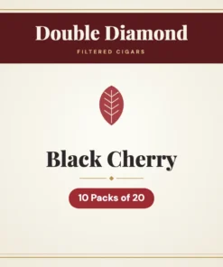 Double Diamond Black Cherry Filtered Cigars – 10 Packs of 20