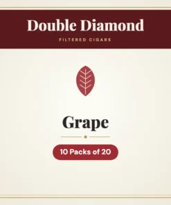 Double Diamond Grape Filtered Cigars – 10 Packs of 20