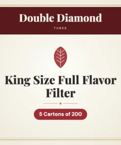 Double Diamond King Size Full Flavor Filter Tubes – 5 Cartons of 200