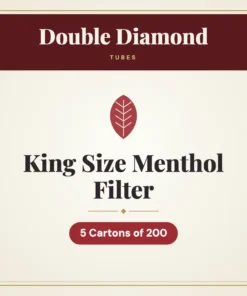 Double Diamond King Size Menthol Filter Tubes – 5 Cartons of 200