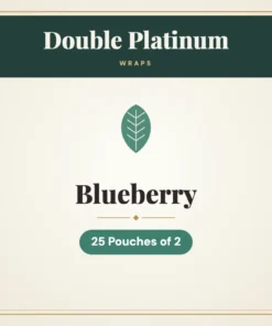 Double Platinum Blueberry Wraps – 25 Pouches of 2