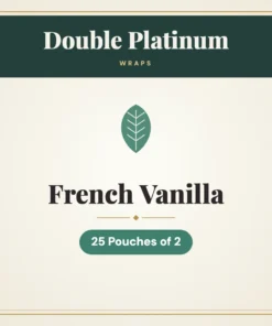 Double Platinum French Vanilla Wraps – 25 Pouches of 2