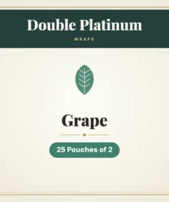 Double Platinum Grape Wraps – 25 Pouches of 2