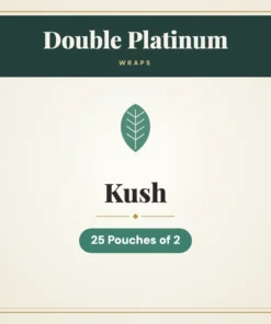 Double Platinum Kush Wraps – 25 Pouches of 2