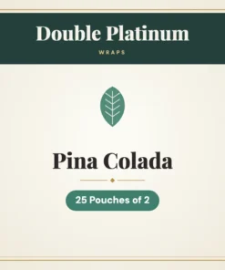 Double Platinum Pina Colada Wraps – 25 Pouches of 2