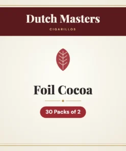 Dutch Masters Foil Cocoa Cigarillos – 30 Packs of 2