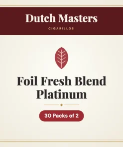 Dutch Masters Foil Fresh Blend Platinum Cigarillos – 30 Packs of 2