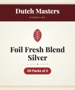 Dutch Masters Foil Fresh Blend Silver Cigarillos – 30 Packs of 2