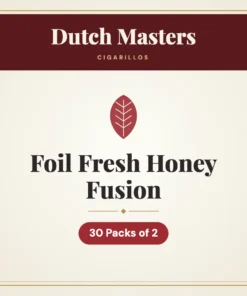 Dutch Masters Foil Fresh Honey Fusion Cigarillos – 30 Packs of 2