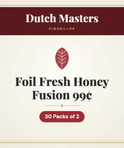 Dutch Masters Foil Fresh Honey Fusion Cigarillos 99¢ – 30 Packs of 2