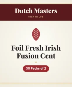 Dutch Masters Foil Fresh Irish Fusion Cent Cigarillos – 30 Packs of 2