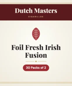 Dutch Masters Foil Fresh Irish Fusion Cigarillos – 30 Packs of 2