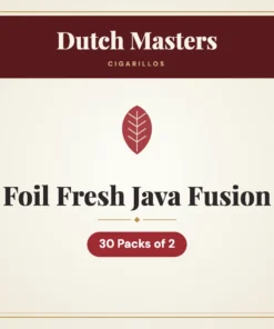 Dutch Masters Foil Fresh Java Fusion Cigarillos – 30 Packs of 2