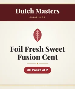 Dutch Masters Foil Fresh Sweet Fusion Cent Cigarillos – 30 Packs of 2