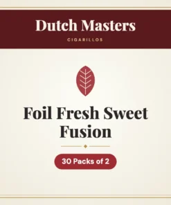 Dutch Masters Foil Fresh Sweet Fusion Cigarillos – 30 Packs of 2