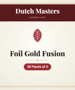 Dutch Masters Foil Gold Fusion Cigarillos – 30 Packs of 2