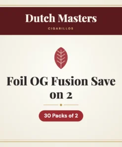 Dutch Masters Foil OG Fusion Cigarillos Save on 2 – 30 Packs of 2