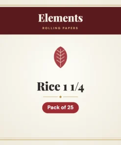 Elements Rice 1 1/4 Rolling Papers – Pack of 25