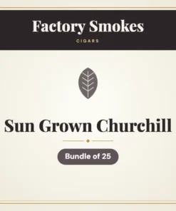 Factory Smokes Sun Grown Churchill Cigars – Bundle of 25
