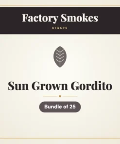 Factory Smokes Sun Grown Gordito Cigars – Bundle of 25