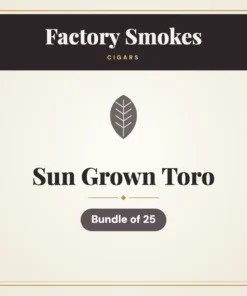 Factory Smokes Sun Grown Toro Cigars – Bundle of 25