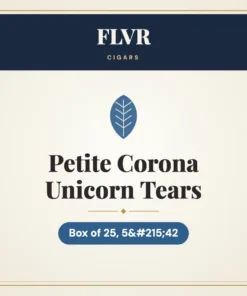FLVR Petite Corona Unicorn Tears Cigars – Box of 25, 5×42