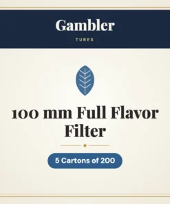 Gambler 100 mm Full Flavor Filter Tubes – 5 Cartons of 200