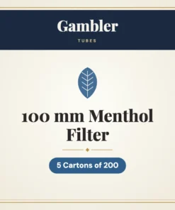 Gambler 100 mm Menthol Filter Tubes – 5 Cartons of 200