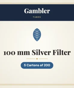 Gambler 100 mm Silver Filter Tubes – 5 Cartons of 200