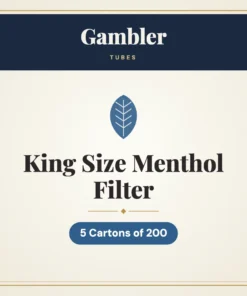 Gambler King Size Menthol Filter Tubes – 5 Cartons of 200