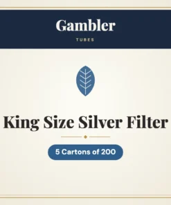 Gambler King Size Silver Filter Tubes – 5 Cartons of 200