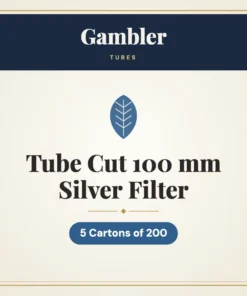 Gambler Tube Cut 100 mm Silver Filter Tubes – 5 Cartons of 200
