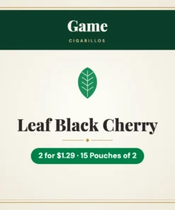 Game Leaf Black Cherry Cigarillos 2 for $1.29 – 15 Pouches of 2