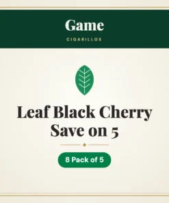 Game Leaf Black Cherry Cigarillos Save on 5 – 8 Pack of 5