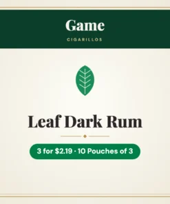 Game Leaf Dark Rum Cigarillos 3 for $2.19 – 10 Pouches of 3