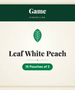 Game Leaf White Peach Cigarillos – 15 Pouches of 2