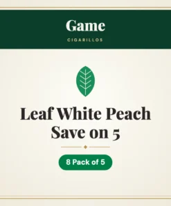 Game Leaf White Peach Cigarillos Save on 5 – 8 Pack of 5