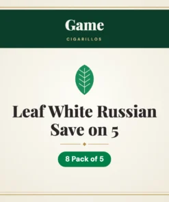 Game Leaf White Russian Cigarillos Save on 5 – 8 Pack of 5