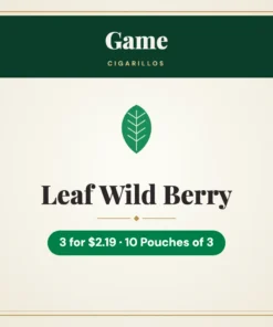 Game Leaf Wild Berry Cigarillos 3 for $2.19 – 10 Pouches of 3