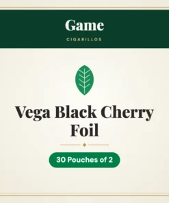 Game Vega Black Cherry Foil Cigarillos – 30 Pouches of 2