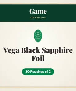 Game Vega Black Sapphire Foil Cigarillos – 30 Pouches of 2