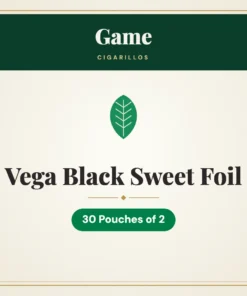 Game Vega Black Sweet Foil Cigarillos – 30 Pouches of 2
