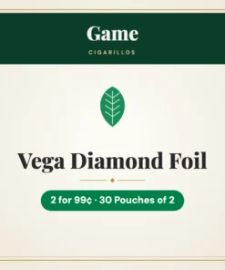 Game Vega Diamond Foil Cigarillos 2 for 99¢ – 30 Pouches of 2