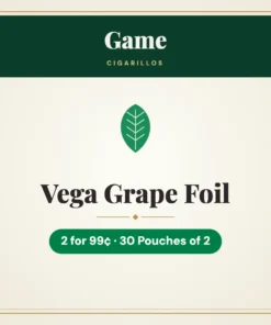 Game Vega Grape Foil Cigarillos 2 for 99¢ – 30 Pouches of 2