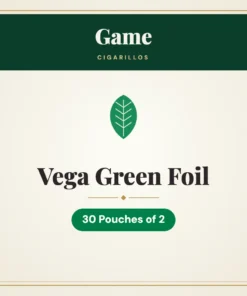 Game Vega Green Foil Cigarillos – 30 Pouches of 2