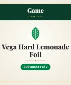 Game Vega Hard Lemonade Foil Cigarillos – 30 Pouches of 2