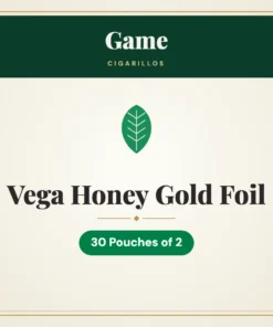 Game Vega Honey Gold Foil Cigarillos – 30 Pouches of 2