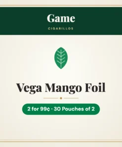 Game Vega Mango Foil Cigarillos 2 for 99¢ – 30 Pouches of 2
