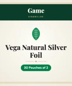 Game Vega Natural Silver Foil Cigarillos – 30 Pouches of 2